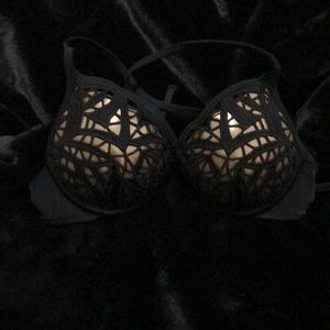 Black and gold bikini  top